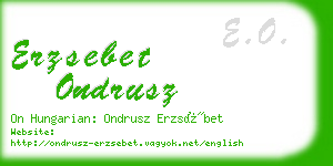 erzsebet ondrusz business card